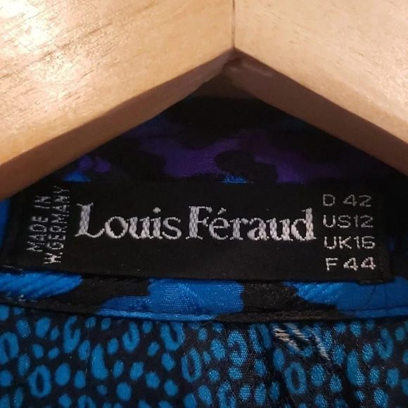 Louis Feraud 100% Silk Vintage Maxi Dress Long Sleeve Colorful Size US 12 - Picture 12 of 17